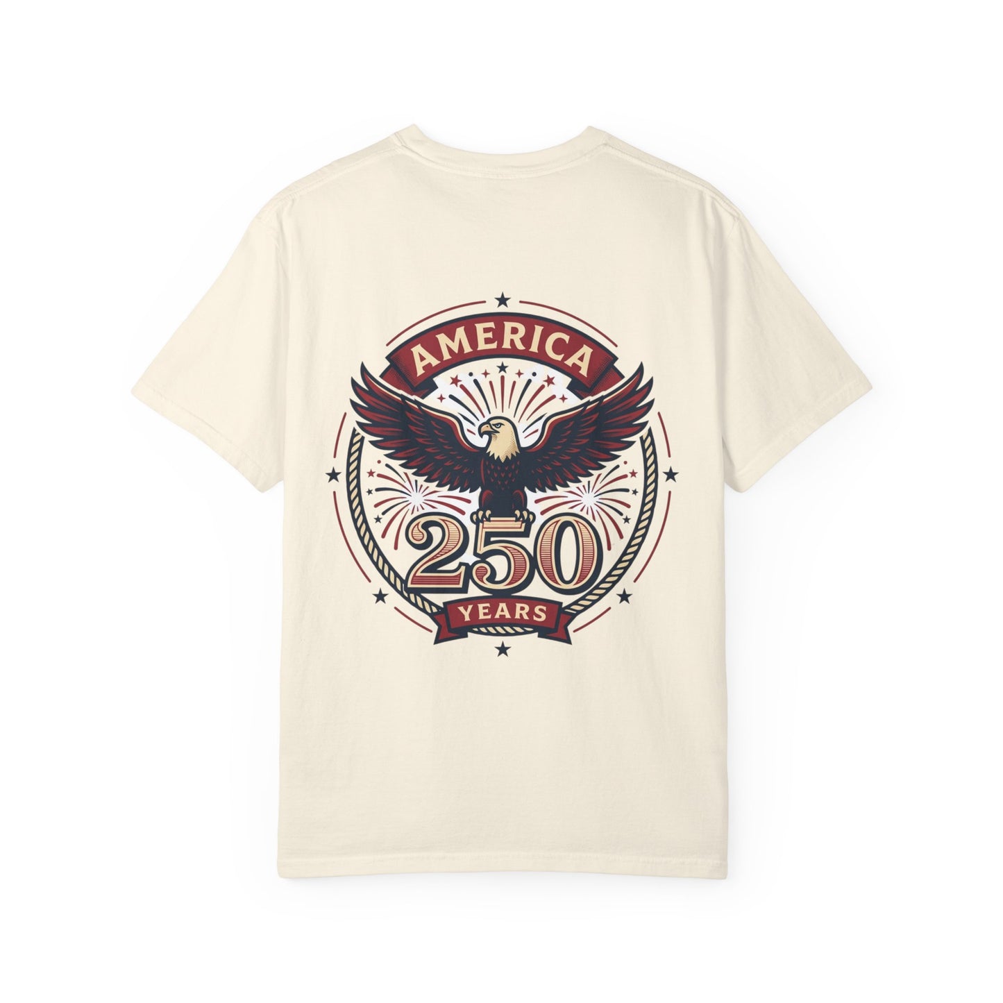 America Flag EST 1776-2026 T-Shirt | 250 Years Eagle Back Graphic