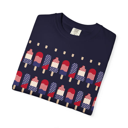 American Flag Popsicle T-shirt | Patriotic Fourth of July Ice Pop Tee