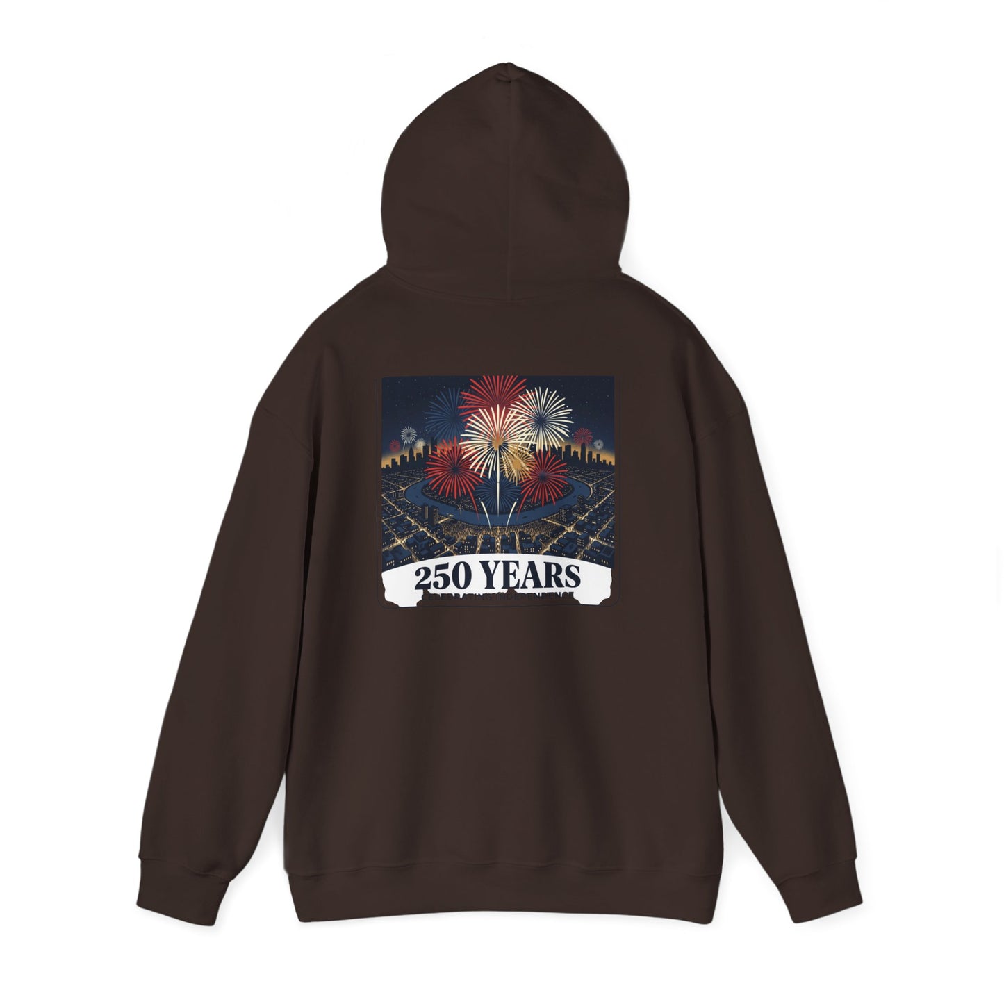 America 250 Years Eagle Graphic Hoodie | Fireworks Backprint