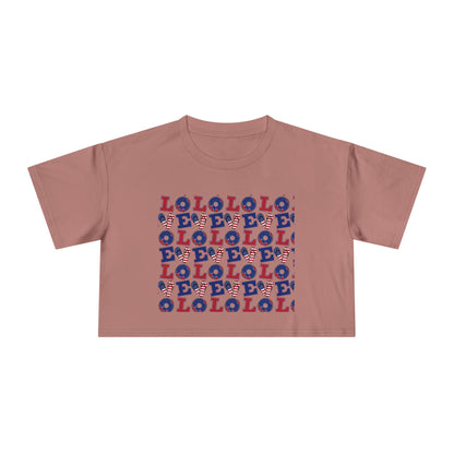 LOL Pattern Graphic Tee | Crop Top