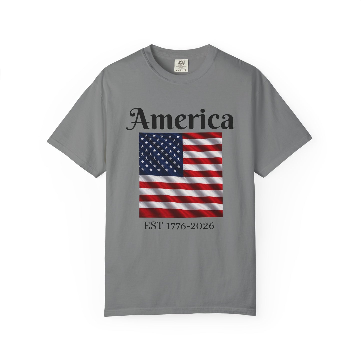 America Flag EST 1776-2026 T-Shirt | 250 Years Eagle Back Graphic