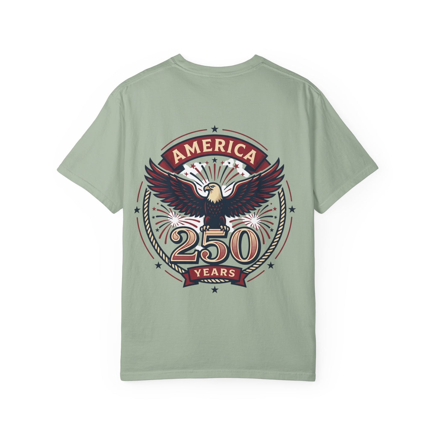 Patriotic Unisex T-Shirt, Celebrating America's 250th Anniversary, Vintage Eagle Design, Gift for Independence Day, USA Pride