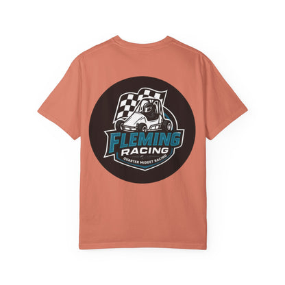 Fleming Racing QM Logo T-Shirt | Checkered Flag Circle Design