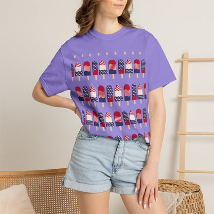 American Flag Popsicle T-shirt | Patriotic Fourth of July Ice Pop Tee