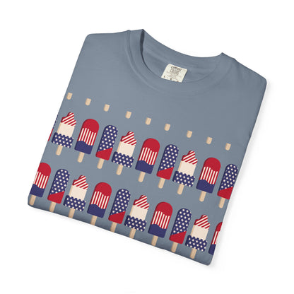 American Flag Popsicle T-shirt | Patriotic Fourth of July Ice Pop Tee