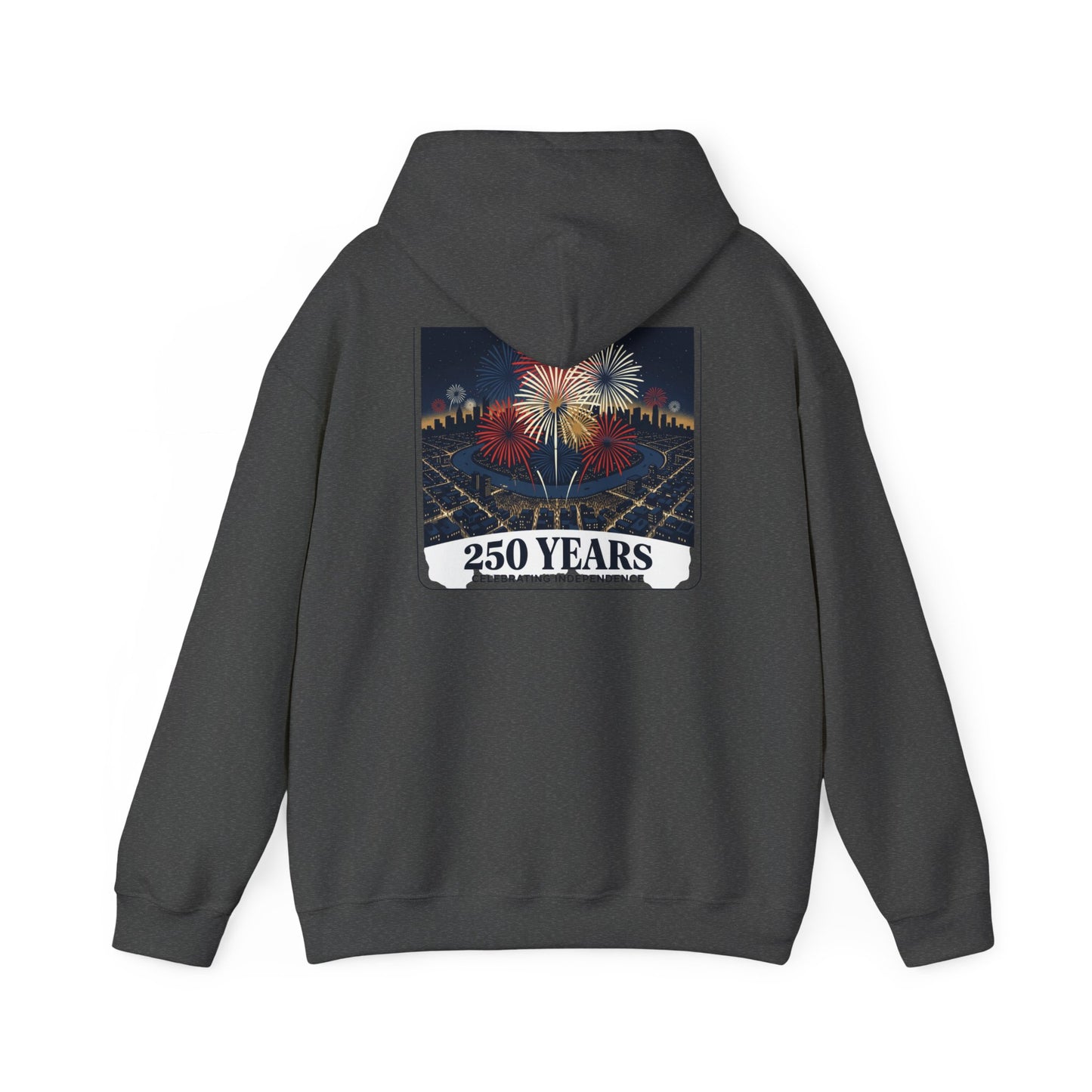 America 250 Years Eagle Graphic Hoodie | Fireworks Backprint