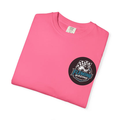 Fleming Racing QM Logo T-Shirt | Checkered Flag Circle Design