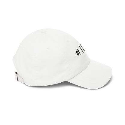 1 Dad Embroidered Dad Cap | White Baseball Hat