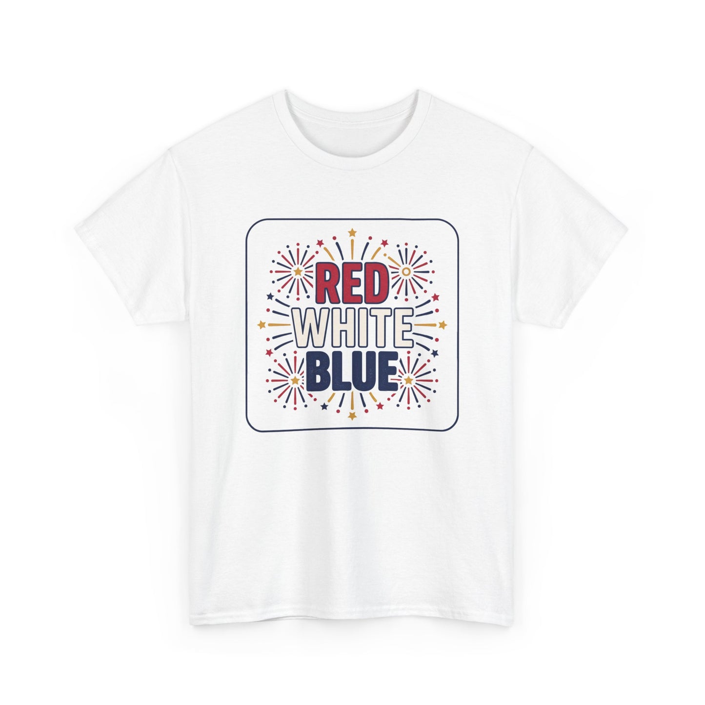 Red White Blue fireworks tee | Patriotic Fourth of July shirt