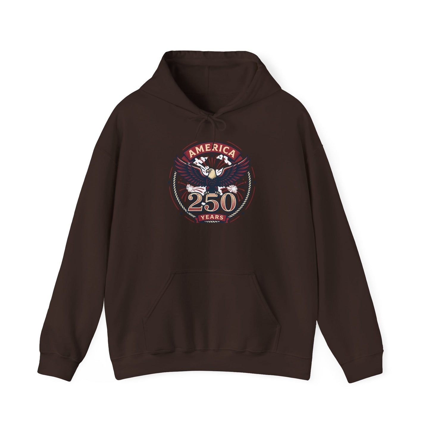 America 250 Years Eagle Graphic Hoodie | Fireworks Backprint