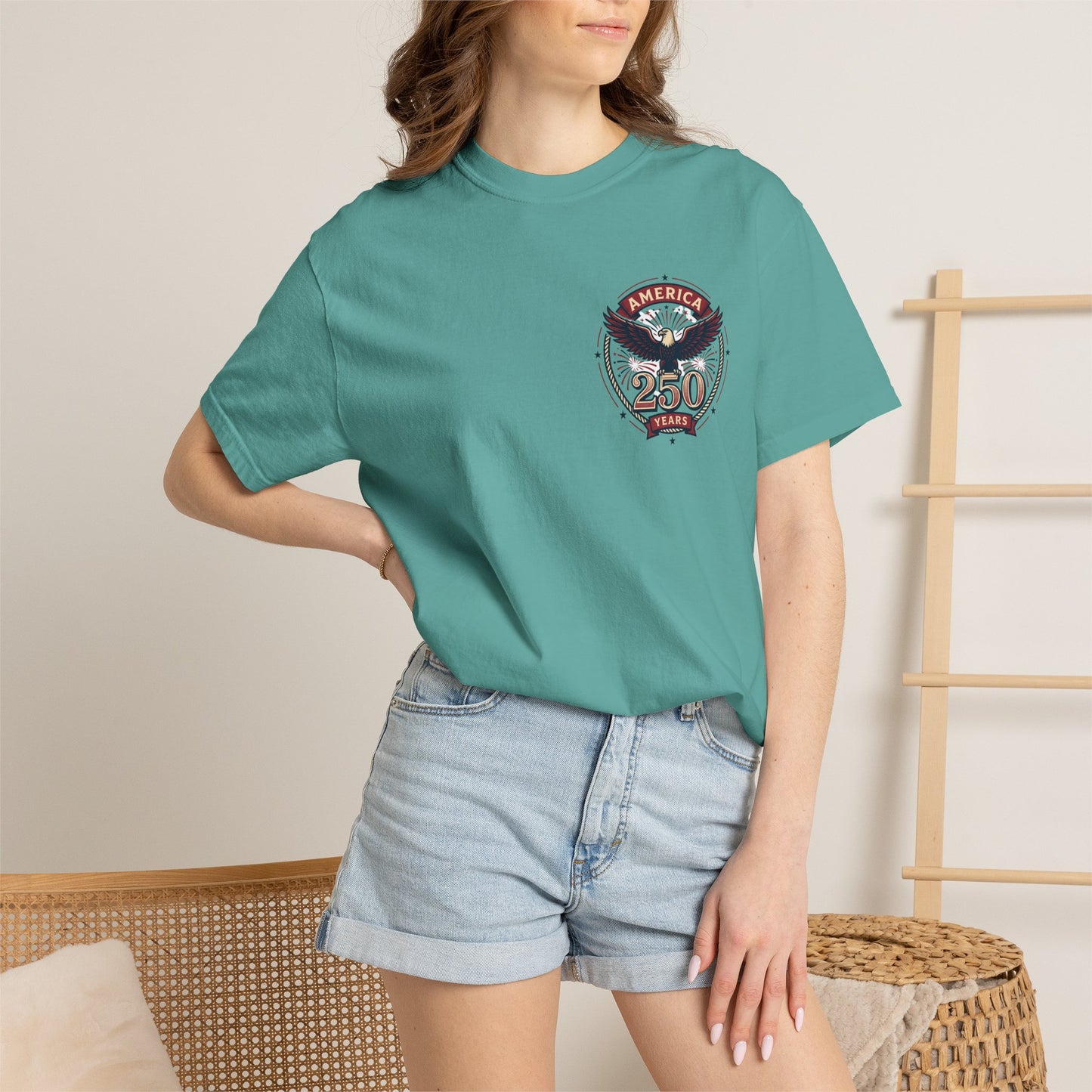 T-Shirt — 250 Years Celebrating Independence Fireworks Design