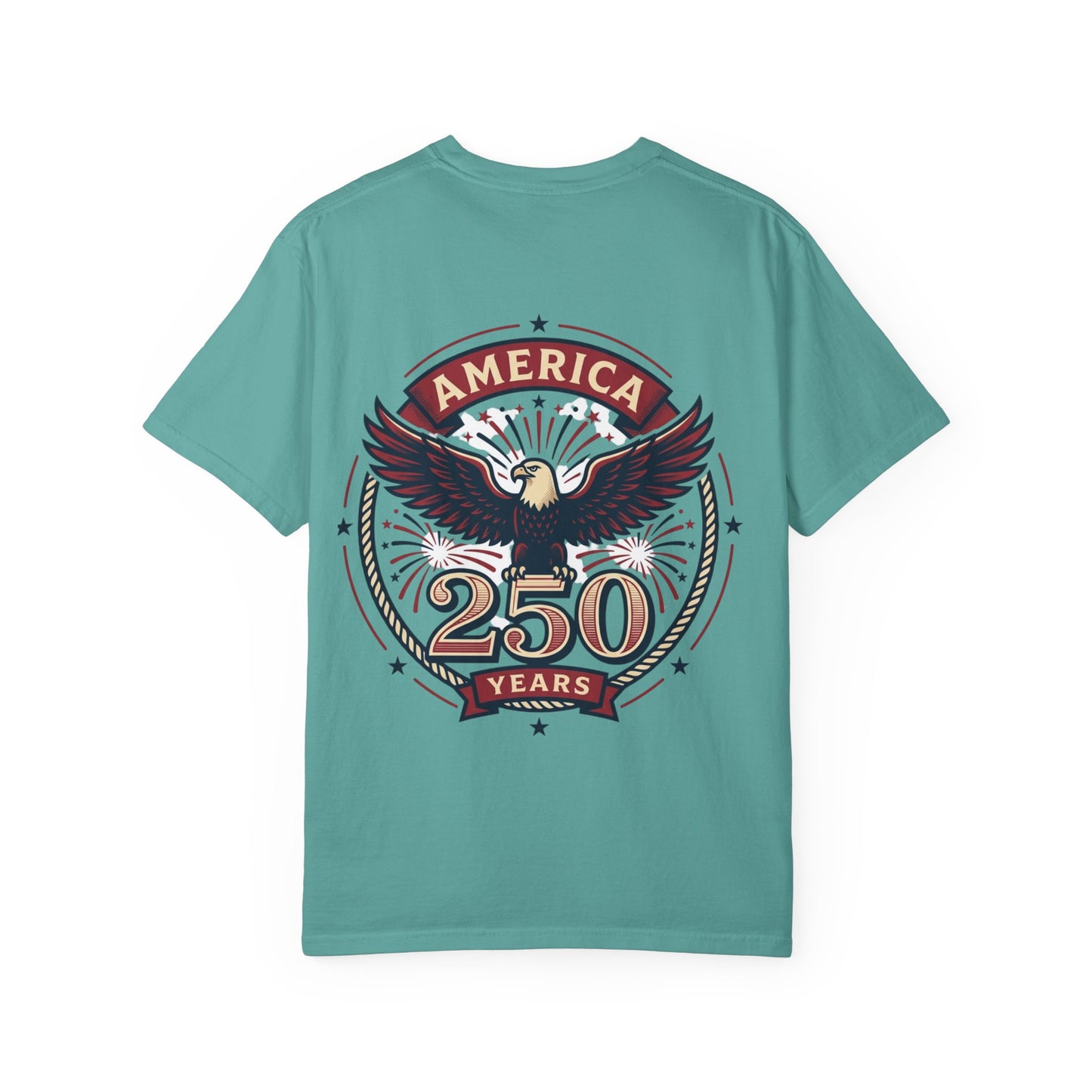 Patriotic Unisex T-Shirt, Celebrating America's 250th Anniversary, Vintage Eagle Design, Gift for Independence Day, USA Pride