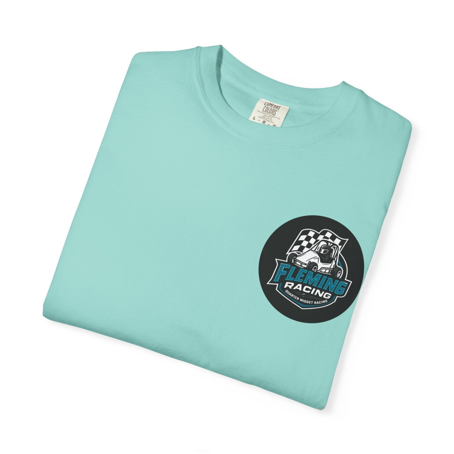 Fleming Racing QM Logo T-Shirt | Checkered Flag Circle Design