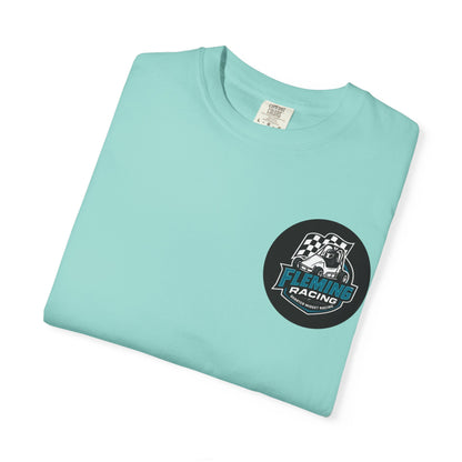 Fleming Racing QM Logo T-Shirt | Checkered Flag Circle Design