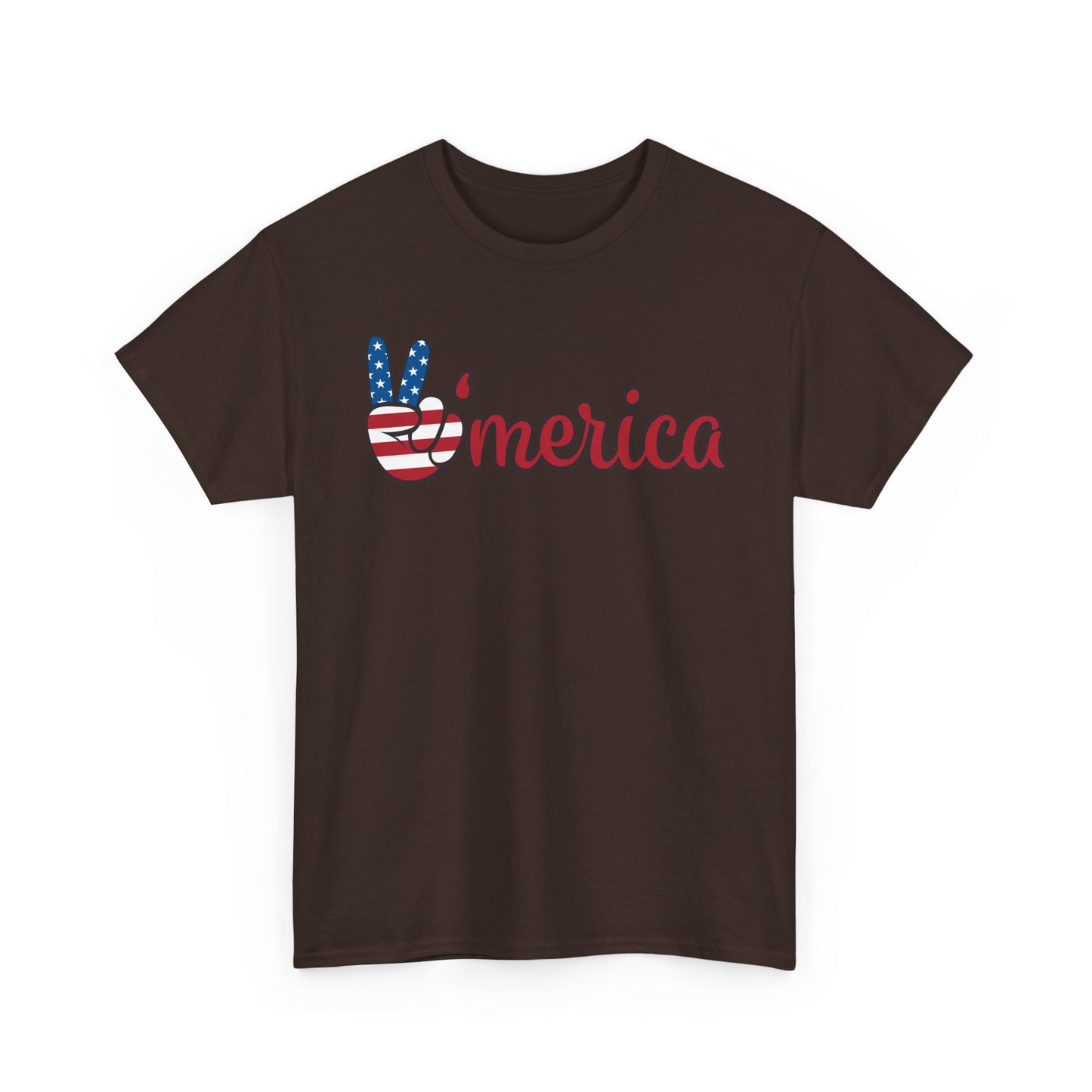 Merica Peace Hand graphic Tee | American Flag Popsicle back, Patriotic Fourth of July