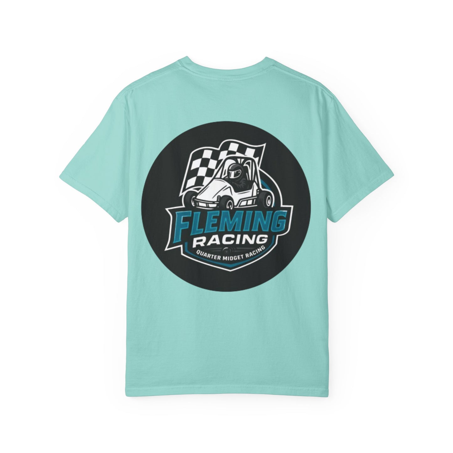 Fleming Racing QM Logo T-Shirt | Checkered Flag Circle Design