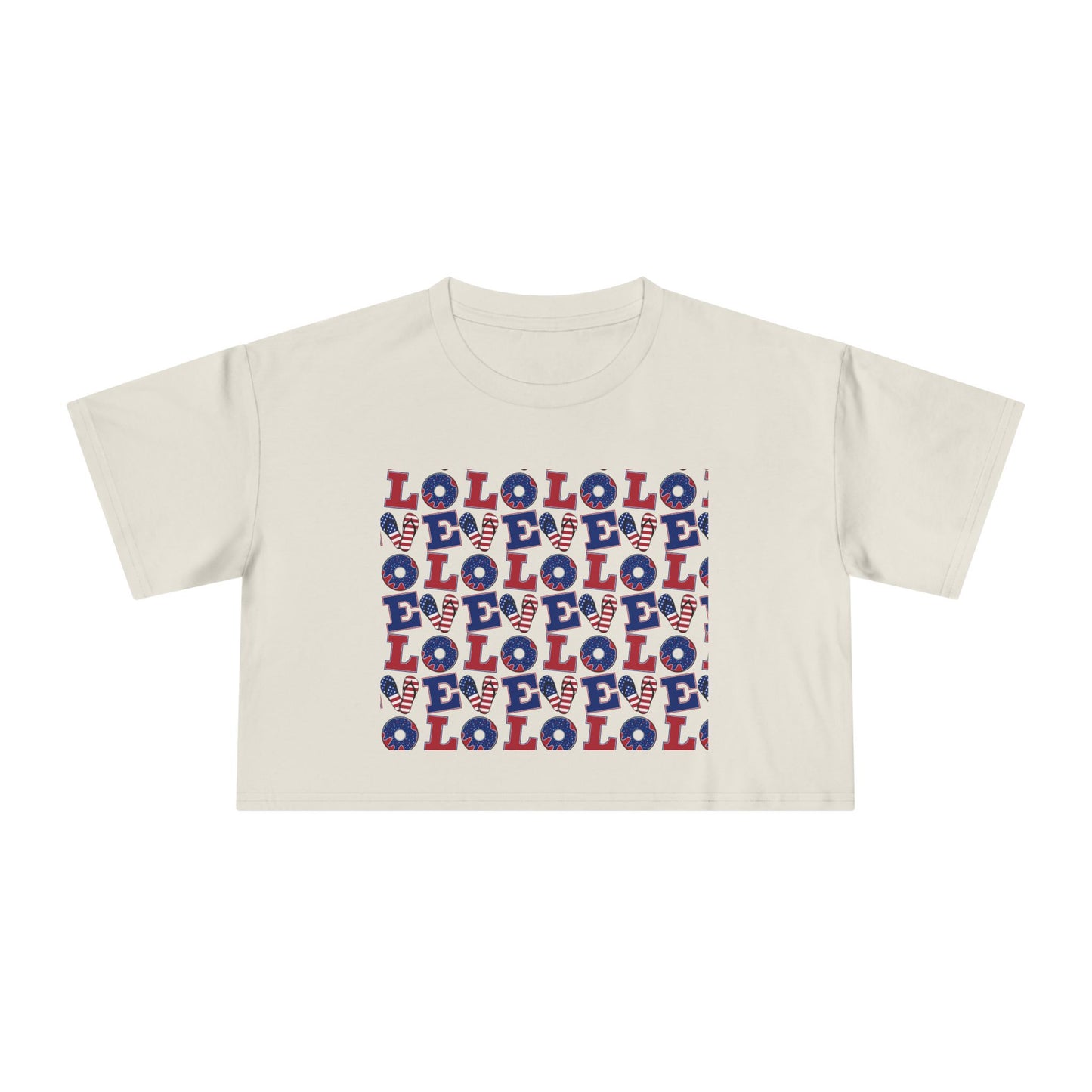 LOL Pattern Graphic Tee | Crop Top