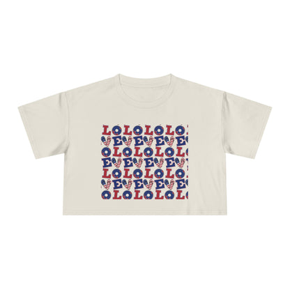 LOL Pattern Graphic Tee | Crop Top
