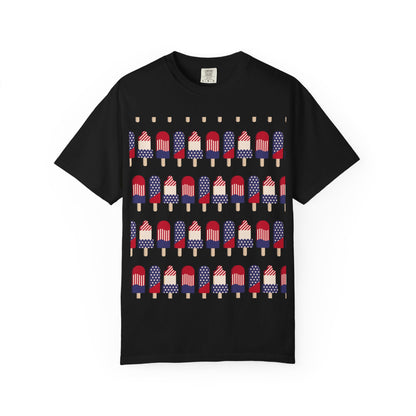 American Flag Popsicle T-shirt | Patriotic Fourth of July Ice Pop Tee