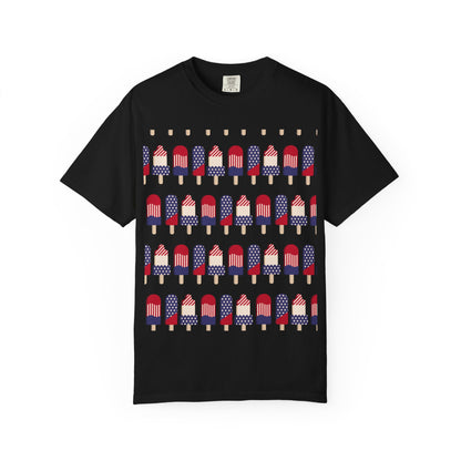 American Flag Popsicle T-shirt | Patriotic Fourth of July Ice Pop Tee