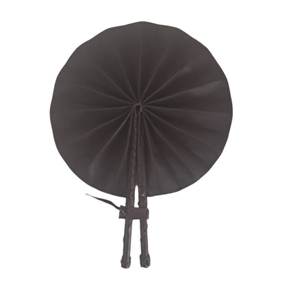 Ghanaian Plain Fabric Fan - PF001 Black
