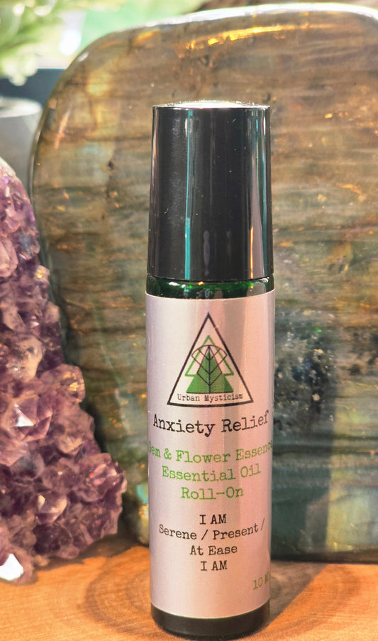 Anxiety Release- Aromatherapy Gem/ Flower Essence Essential Oil Rollerball