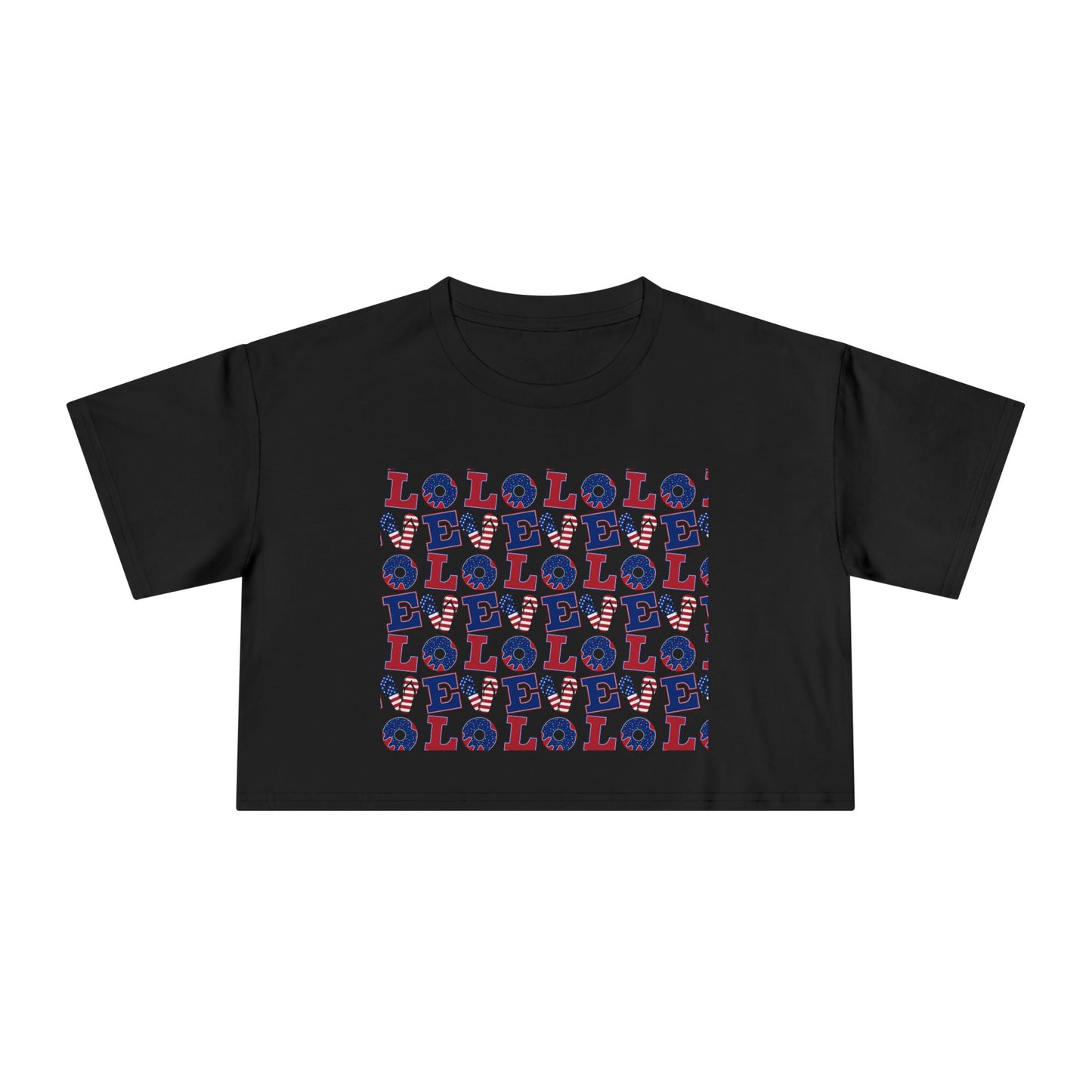 LOL Pattern Graphic Tee | Crop Top