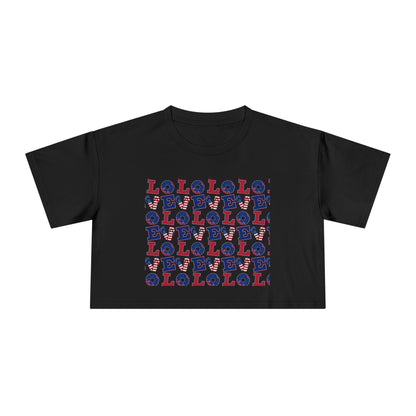 LOL Pattern Graphic Tee | Crop Top