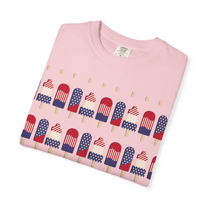 American Flag Popsicle T-shirt | Patriotic Fourth of July Ice Pop Tee