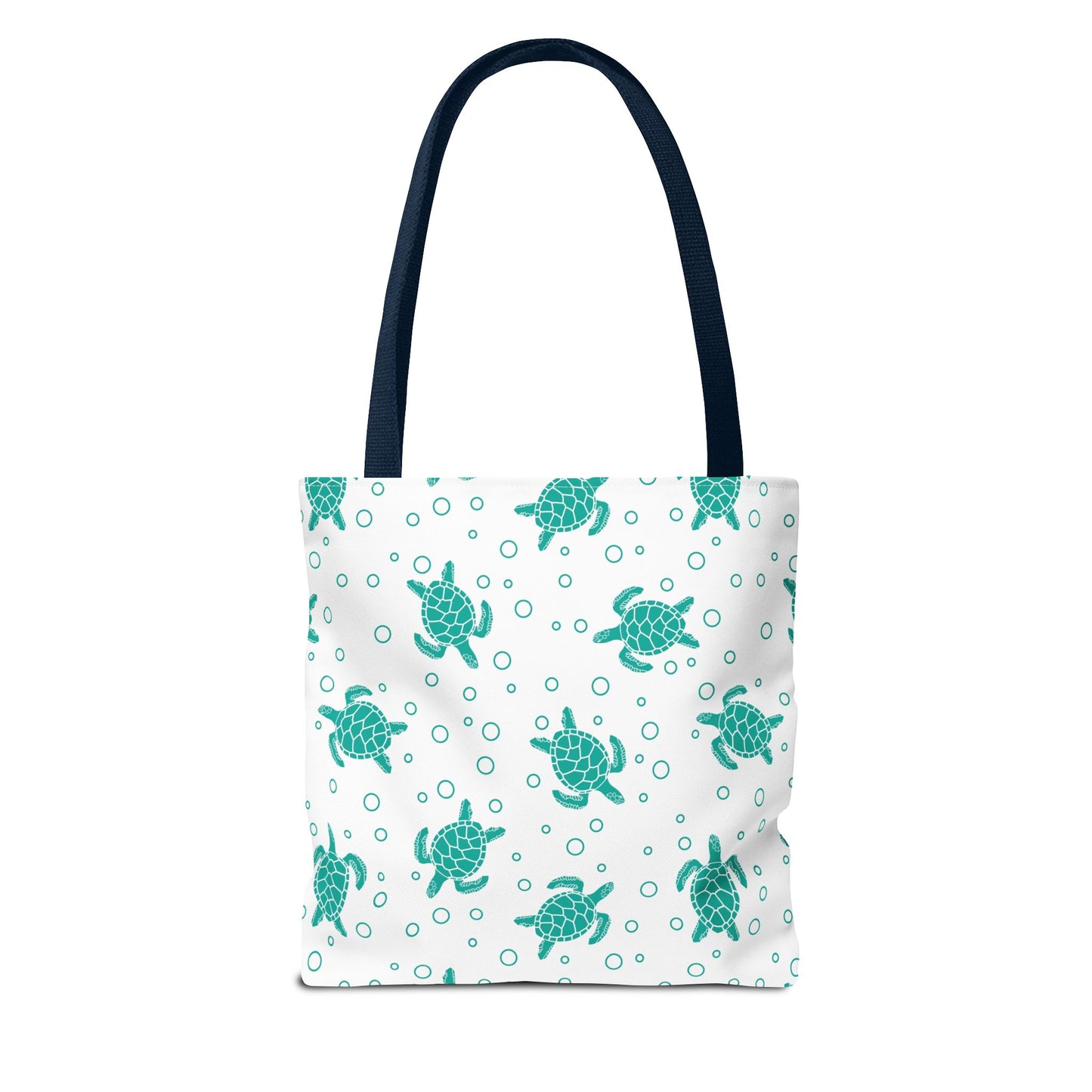 Teal Sea Turtle Pattern Tote Bag | Repeating Turtle Print