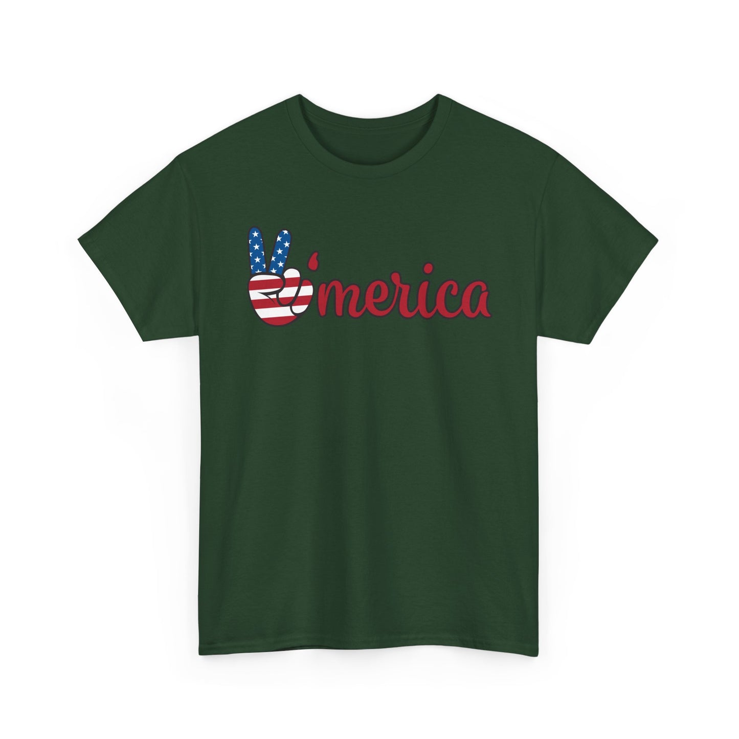 Merica Peace Hand graphic Tee | American Flag Popsicle back, Patriotic Fourth of July