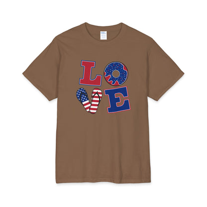 Live Love Liberty tee | Patriotic American flag donuts & popsicles | 4th of July
