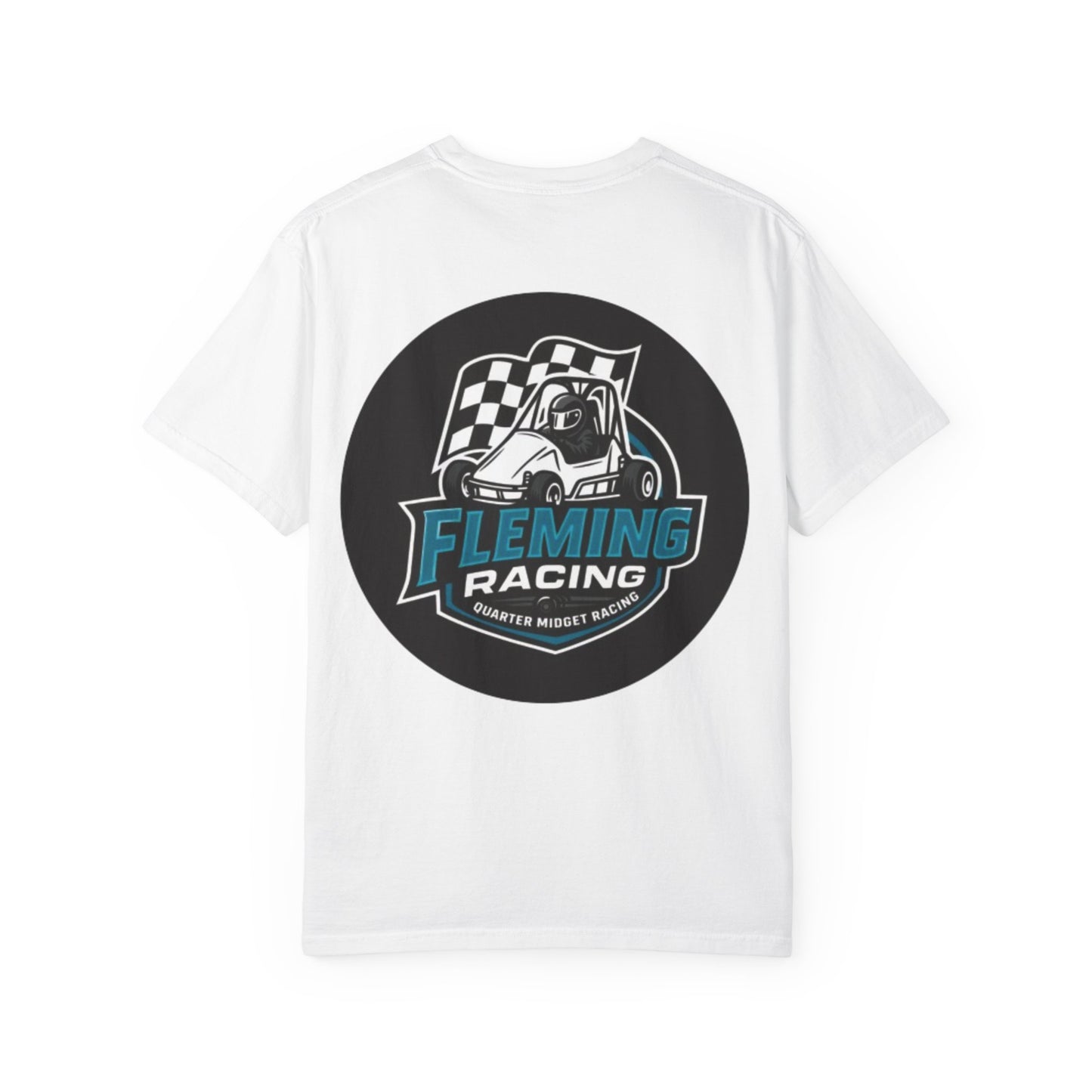 Fleming Racing QM Logo T-Shirt | Checkered Flag Circle Design