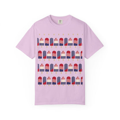 American Flag Popsicle T-shirt | Patriotic Fourth of July Ice Pop Tee