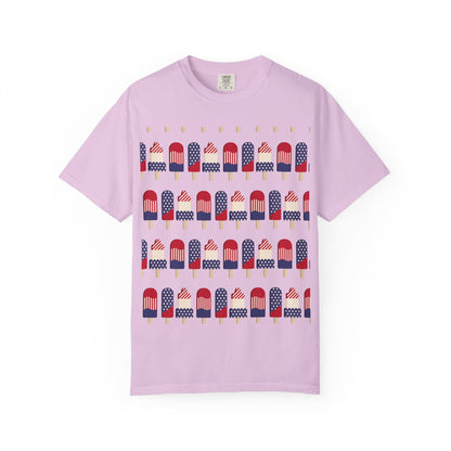 American Flag Popsicle T-shirt | Patriotic Fourth of July Ice Pop Tee