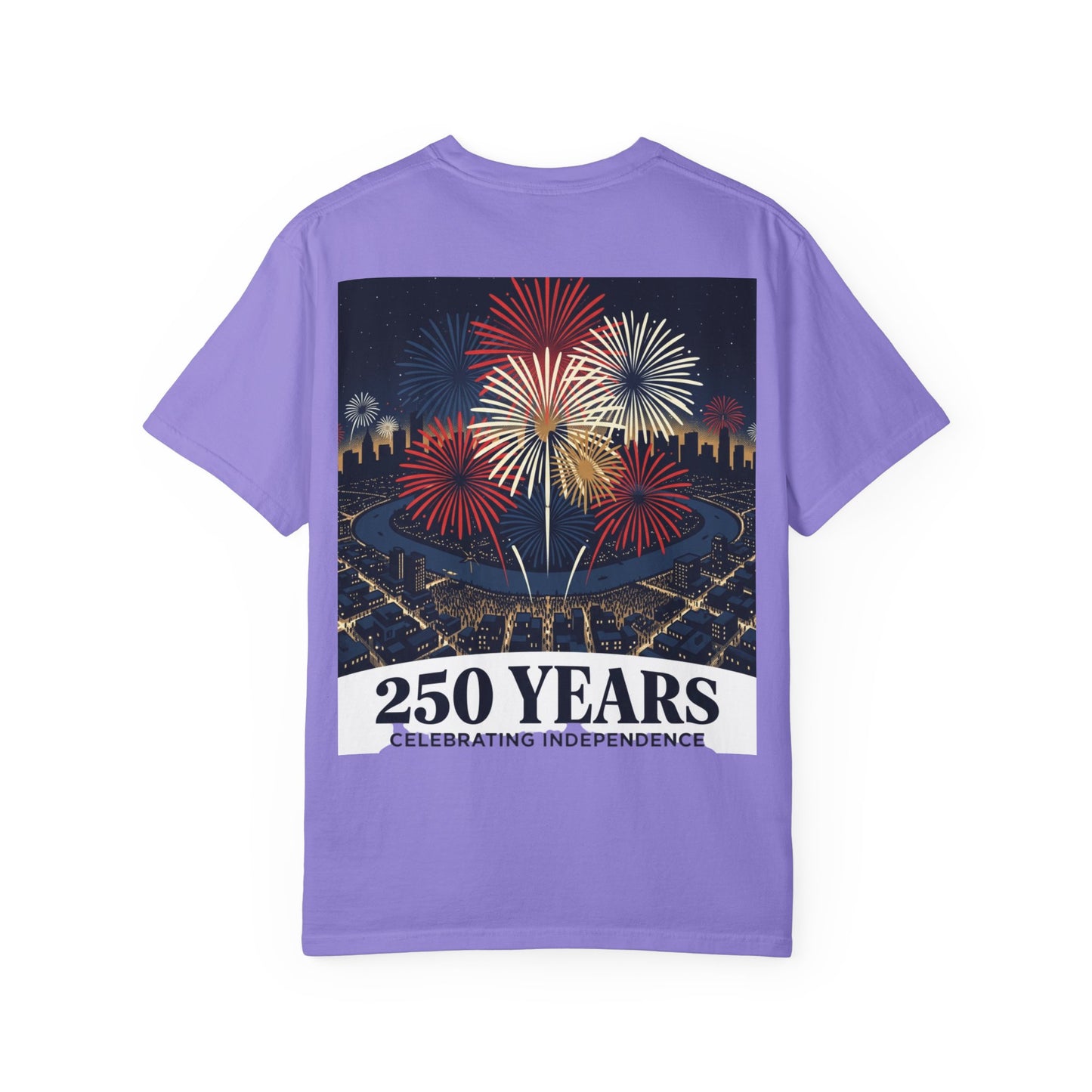 T-Shirt — 250 Years Celebrating Independence Fireworks Design