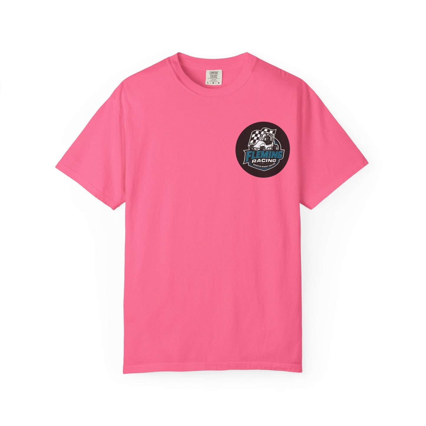 Fleming Racing QM Logo T-Shirt | Checkered Flag Circle Design