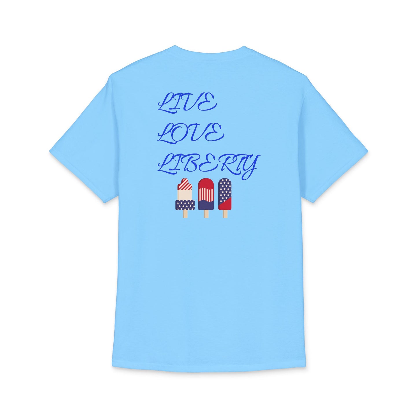 Live Love Liberty tee | Patriotic American flag donuts & popsicles | 4th of July