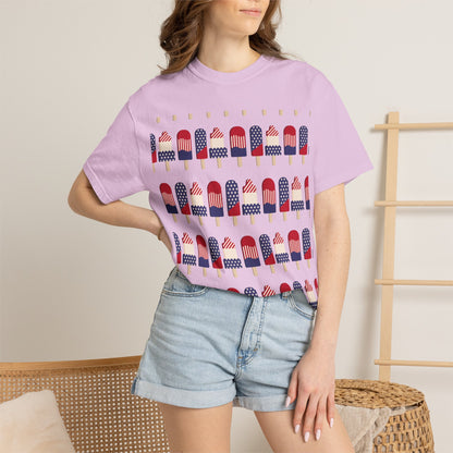 American Flag Popsicle T-shirt | Patriotic Fourth of July Ice Pop Tee