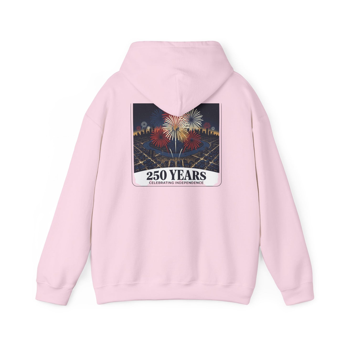 America 250 Years Eagle Graphic Hoodie | Fireworks Backprint