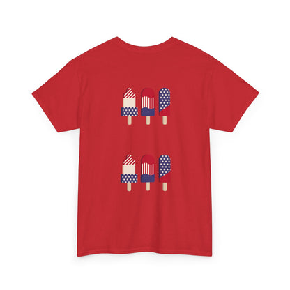 Merica Peace Hand graphic Tee | American Flag Popsicle back, Patriotic Fourth of July