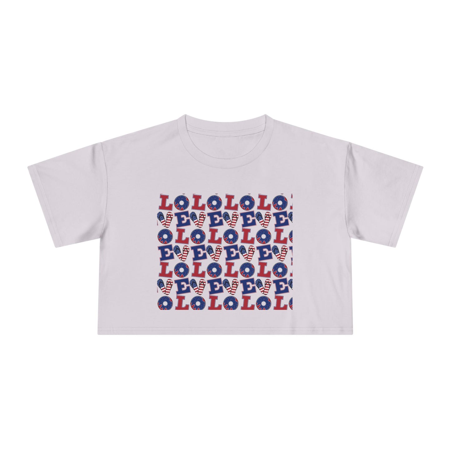 LOL Pattern Graphic Tee | Crop Top