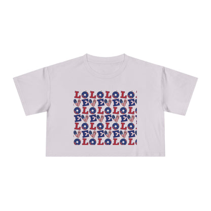 LOL Pattern Graphic Tee | Crop Top