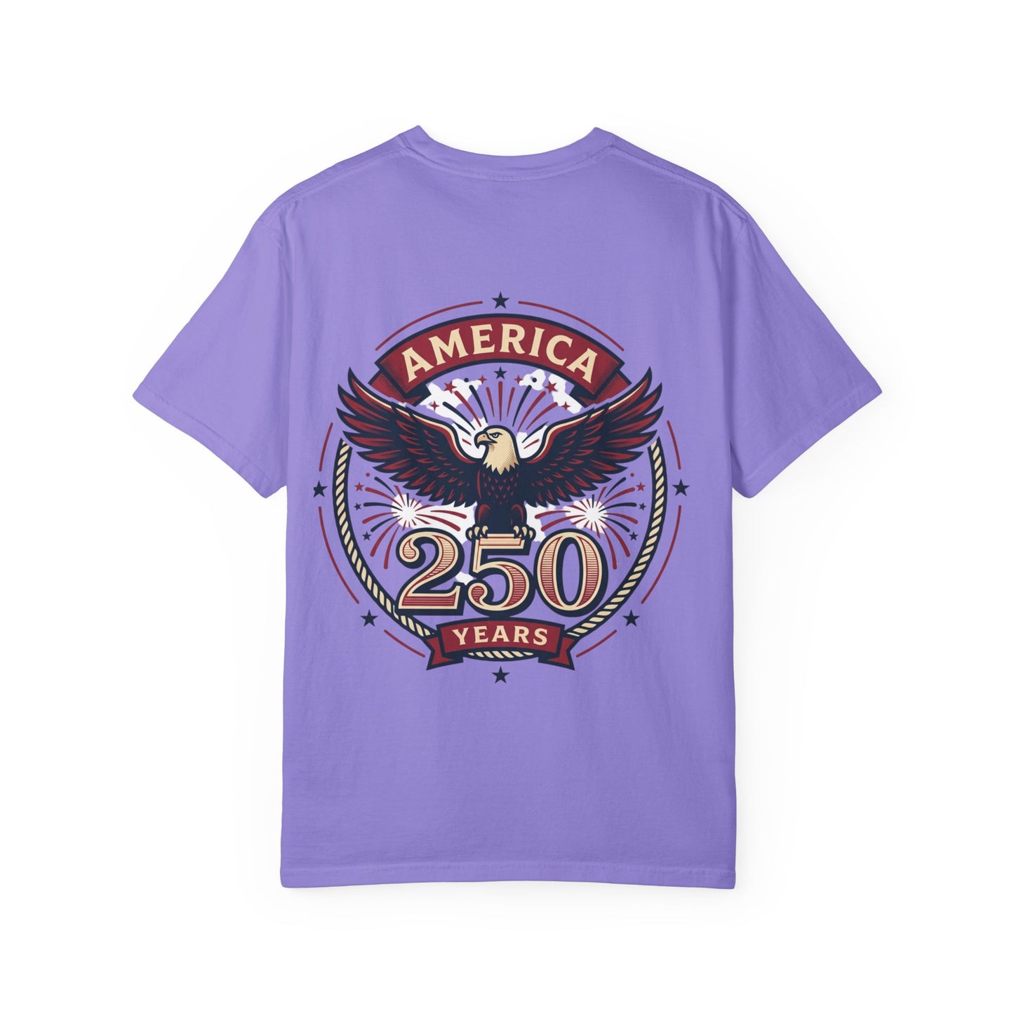 Patriotic Unisex T-Shirt, Celebrating America's 250th Anniversary, Vintage Eagle Design, Gift for Independence Day, USA Pride