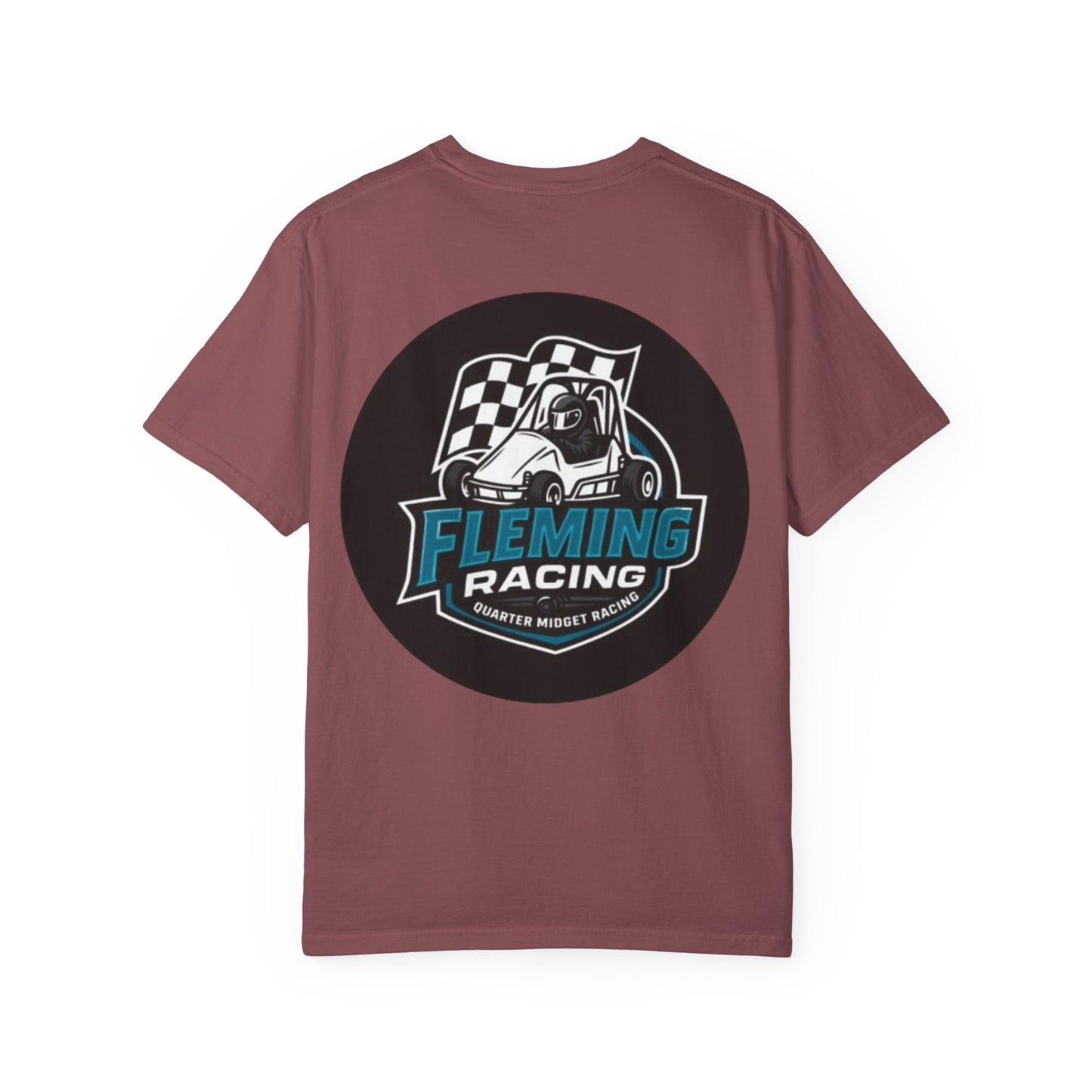 Fleming Racing QM Logo T-Shirt | Checkered Flag Circle Design