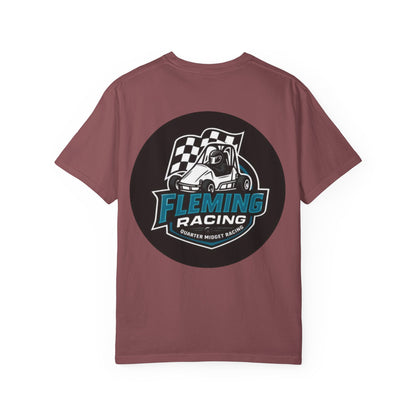 Fleming Racing QM Logo T-Shirt | Checkered Flag Circle Design