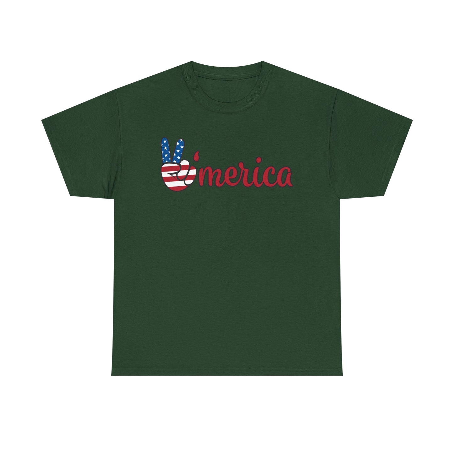 Merica Peace Hand graphic Tee | American Flag Popsicle back, Patriotic Fourth of July