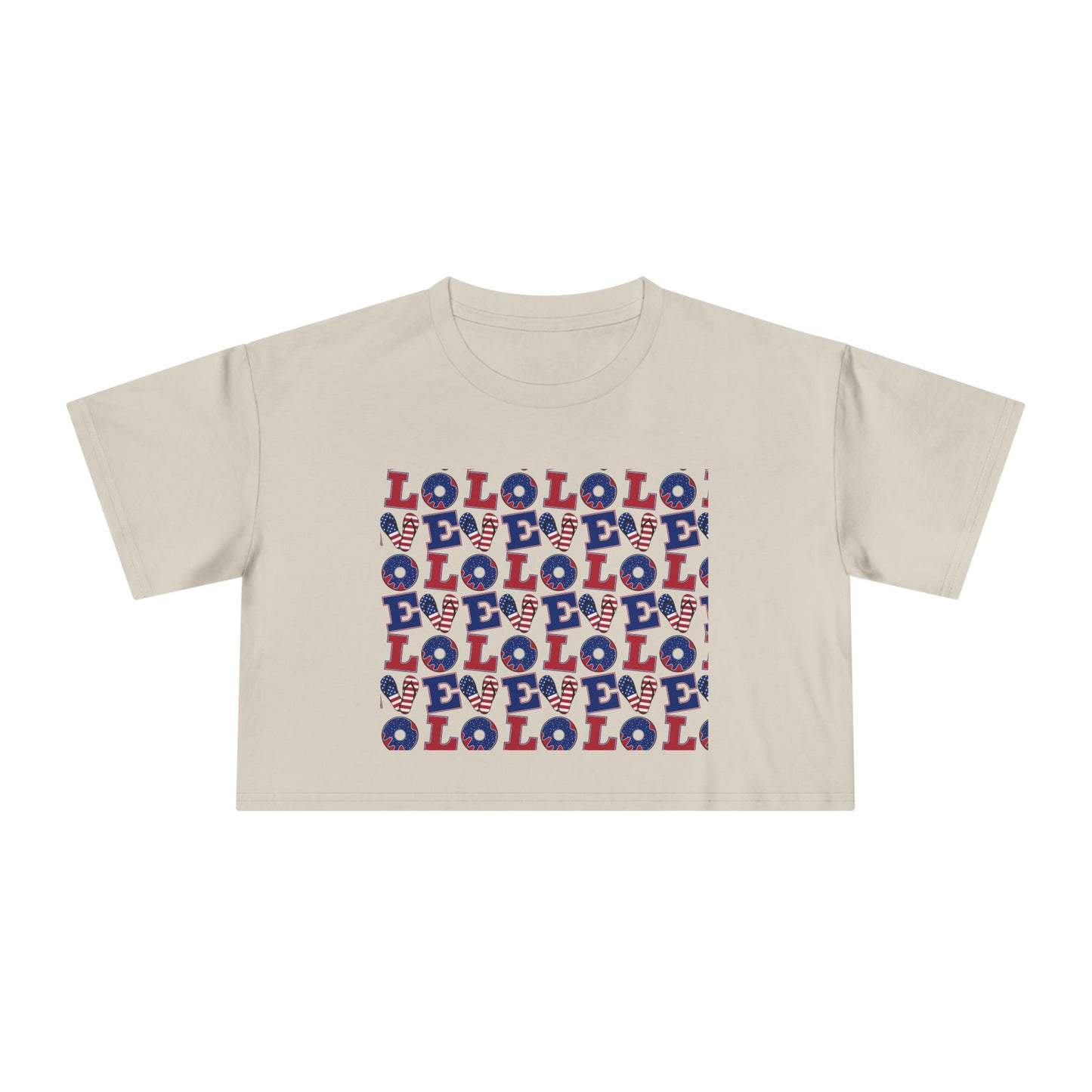 LOL Pattern Graphic Tee | Crop Top