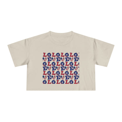 LOL Pattern Graphic Tee | Crop Top