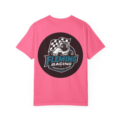 Fleming Racing QM Logo T-Shirt | Checkered Flag Circle Design